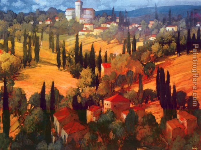 Tuscan Castle painting - Philip Craig Tuscan Castle art painting